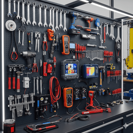 Painel de ferramentas do sistema de gestão